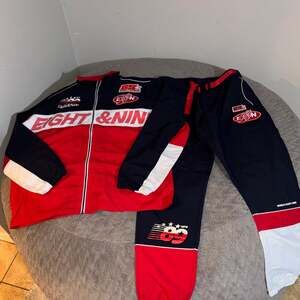 8&9 MFG CO. Grand Prix Bred Nylon Racing Jumpsuit Tracksuit Set